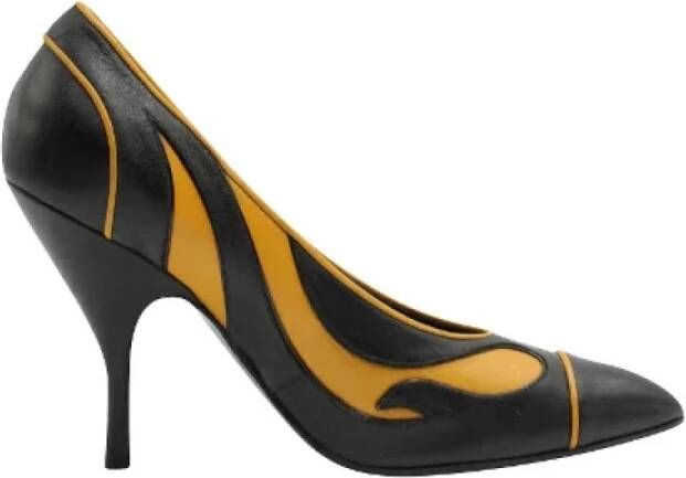 Bottega Veneta Vintage Leren Hoge Hakken Zwart Dames