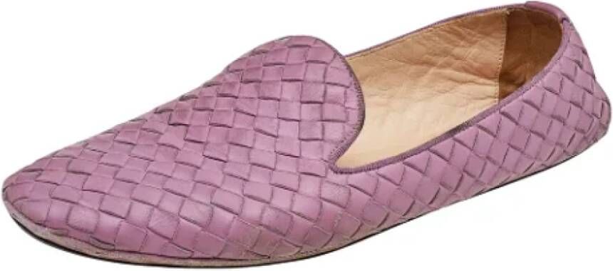 Bottega Veneta Vintage Luxe Comfortabele Platte Schoenen Purple Dames