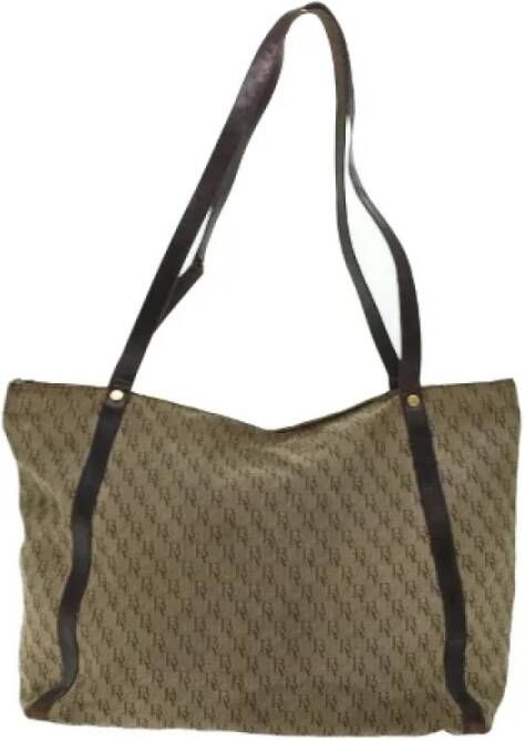 Bottega Veneta Vintage Pre-owned Canvas shoulder-bags Bruin Dames