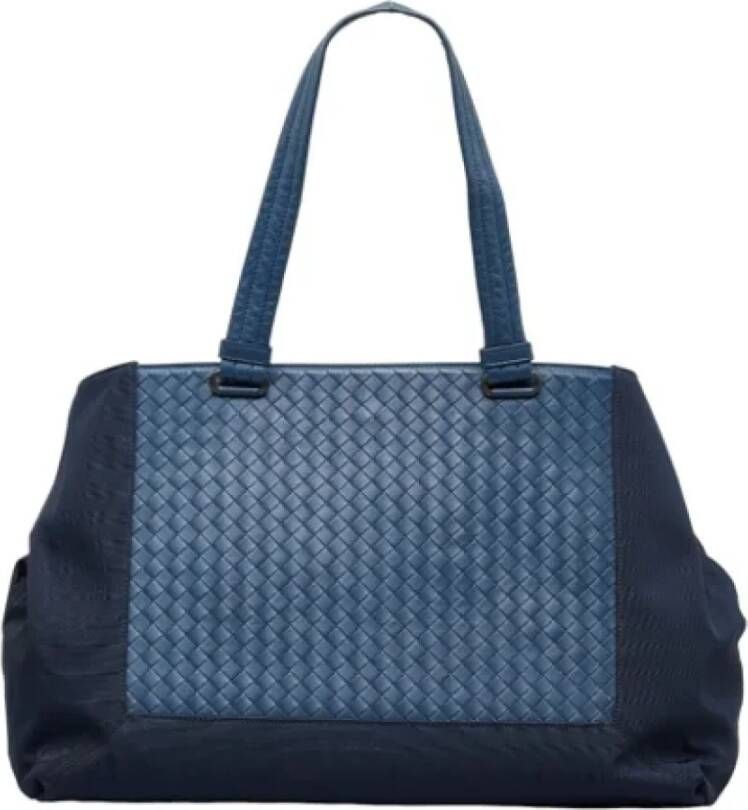 Bottega Veneta Vintage Pre-owned Fabric shoulder-bags Blue Dames