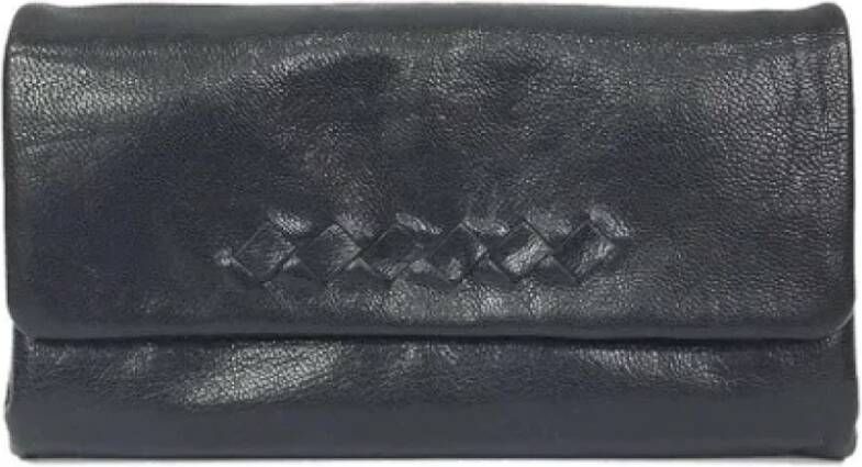 Bottega Veneta Vintage Pre-owned Fabric wallets Zwart Dames