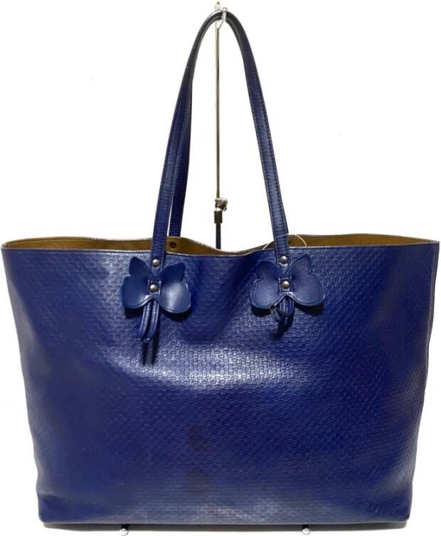 Bottega Veneta Vintage Pre-owned Handbags Blauw Dames