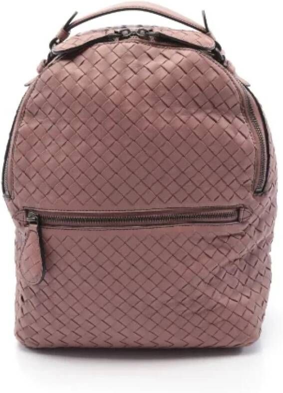 Bottega Veneta Vintage Pre-owned Leather backpacks Roze Dames