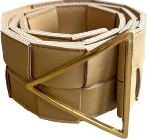 Bottega Veneta Vintage Pre-owned Leather belts Beige Dames