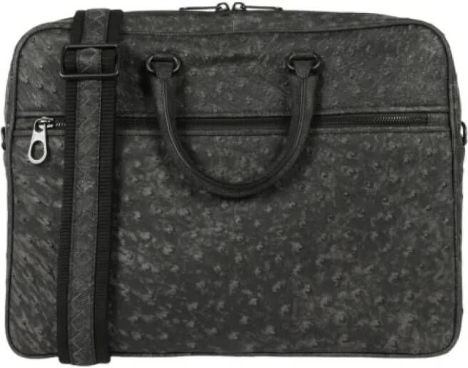 Bottega Veneta Vintage Pre-owned Leather briefcases Grijs Dames