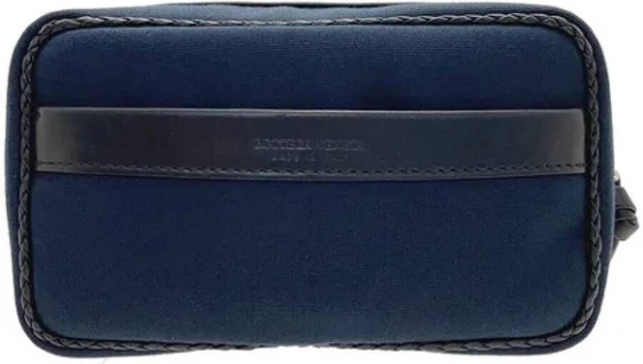 Bottega Veneta Vintage Pre-owned Leather clutches Blauw Dames