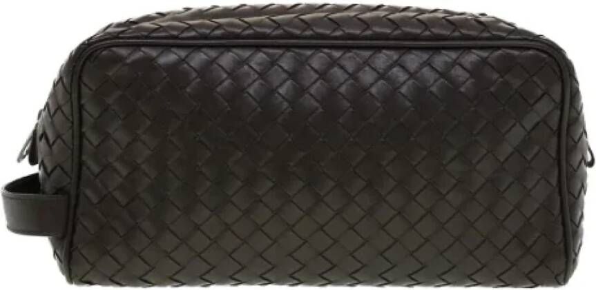Bottega Veneta Vintage Pre-owned Leather clutches Bruin Dames