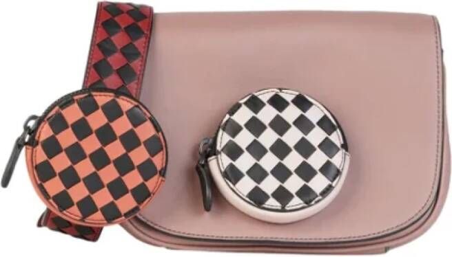 Bottega Veneta Vintage Pre-owned Leather crossbody-bags Roze Dames