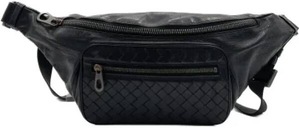 Bottega Veneta Vintage Pre-owned Leather crossbody-bags Zwart Dames