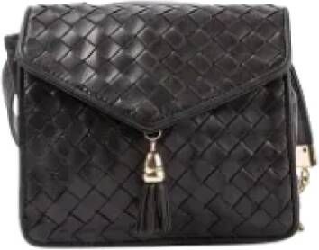 Bottega Veneta Vintage Pre-owned Leather crossbody-bags Zwart Dames