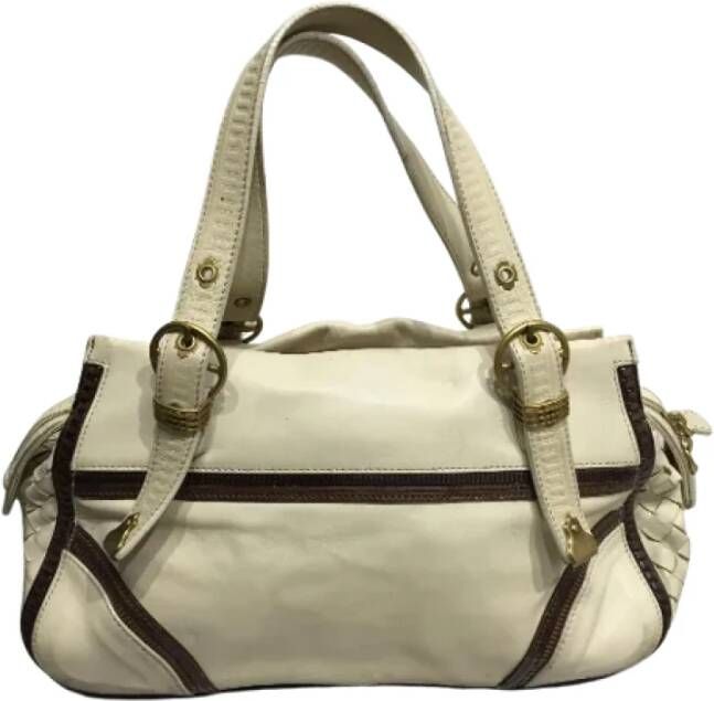 Bottega Veneta Vintage Pre-owned Leather handbags Beige Dames