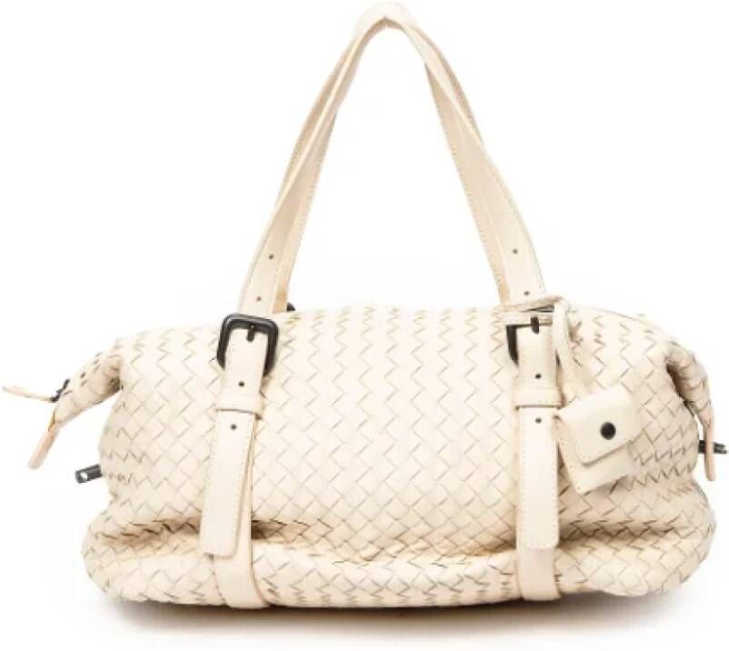 Bottega Veneta Vintage Pre-owned Leather handbags Beige Dames