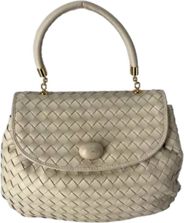 Bottega Veneta Vintage Pre-owned Leather handbags Beige Dames