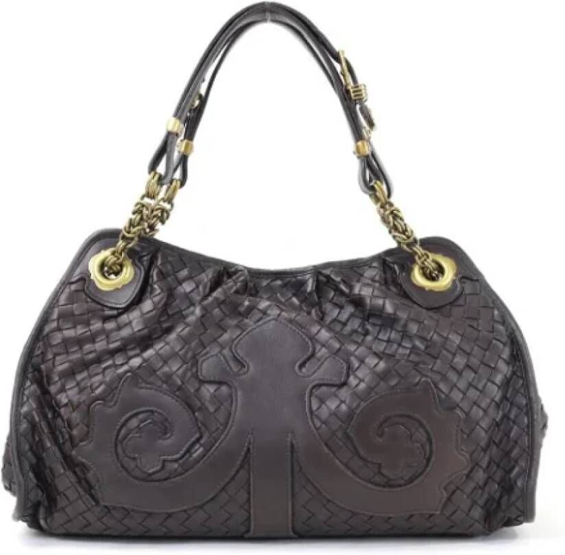 Bottega Veneta Vintage Pre-owned Leather handbags Bruin Dames