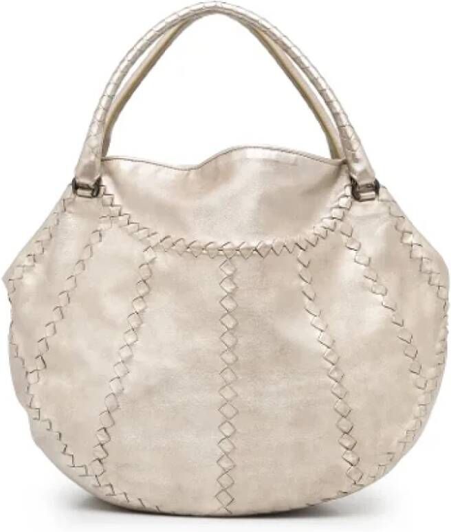 Bottega Veneta Vintage Pre-owned Leather handbags Geel Dames