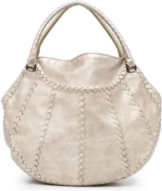 Bottega Veneta Vintage Pre-owned Leather handbags Geel Dames