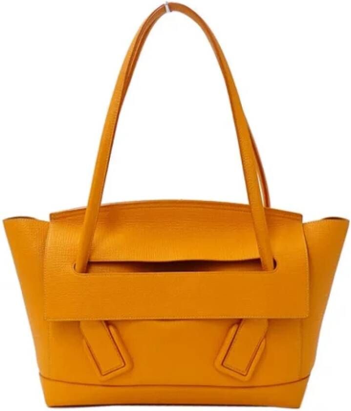 Bottega Veneta Vintage Pre-owned Leather handbags Oranje Dames