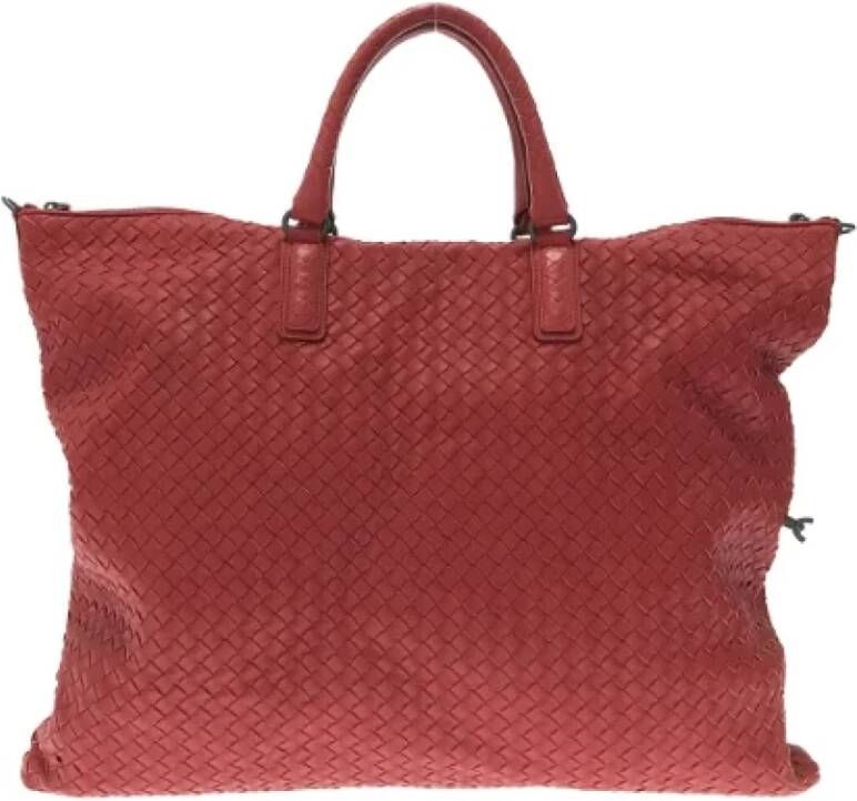 Bottega Veneta Vintage Pre-owned Leather handbags Rood Dames