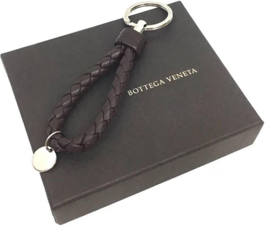 Bottega Veneta Vintage Pre-owned Leather key-holders Bruin Dames