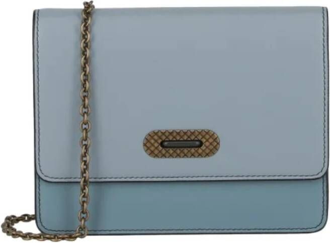 Bottega Veneta Vintage Pre-owned Leather pouches Blauw Dames
