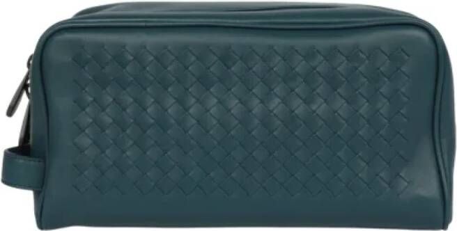 Bottega Veneta Vintage Pre-owned Leather pouches Blauw Dames