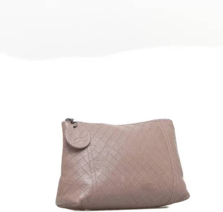 Bottega Veneta Vintage Pre-owned Leather pouches Bruin Dames