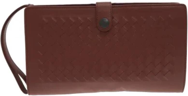 Bottega Veneta Vintage Pre-owned Leather pouches Rood Dames