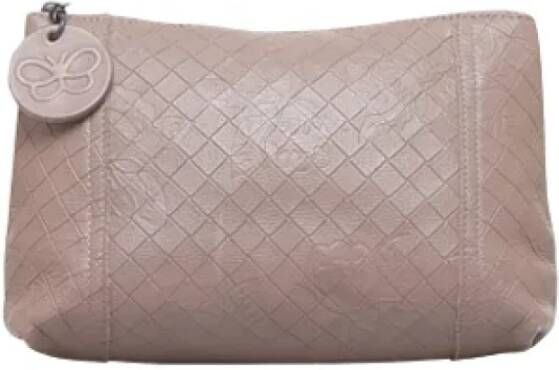 Bottega Veneta Vintage Pre-owned Leather pouches Roze Dames