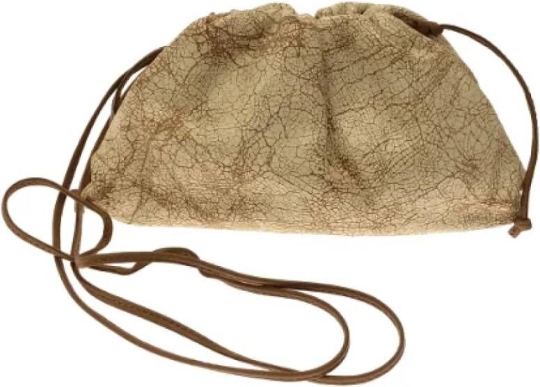 Bottega Veneta Vintage Pre-owned Leather shoulder-bags Beige Dames