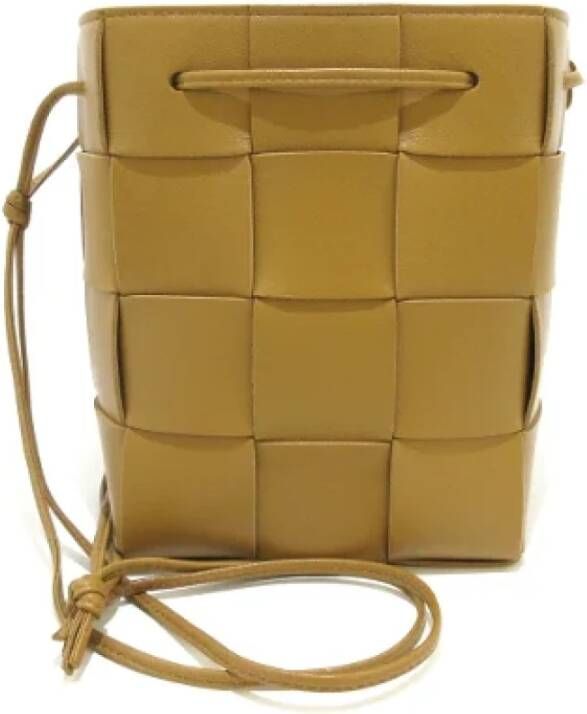 Bottega Veneta Vintage Pre-owned Leather shoulder-bags Bruin Dames