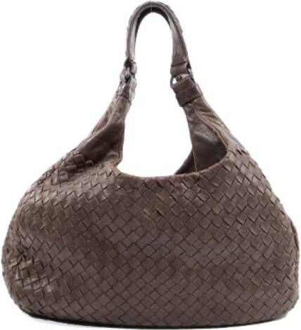 Bottega Veneta Vintage Pre-owned Leather shoulder-bags Bruin Dames