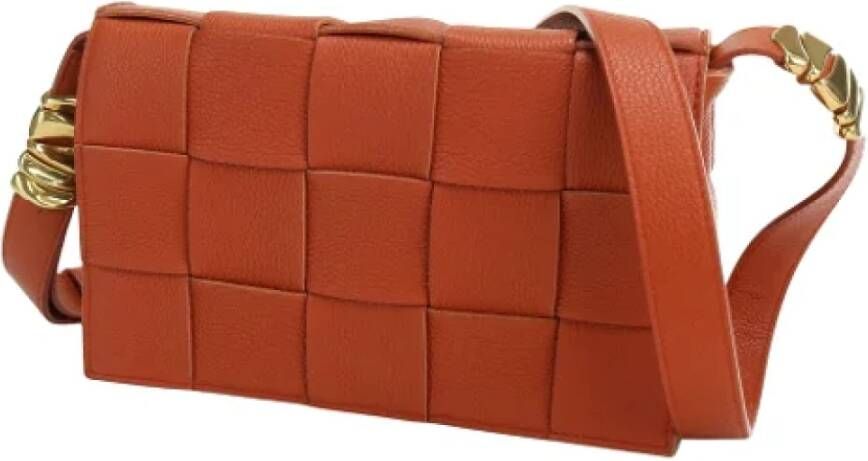 Bottega Veneta Vintage Pre-owned Leather shoulder-bags Oranje Dames
