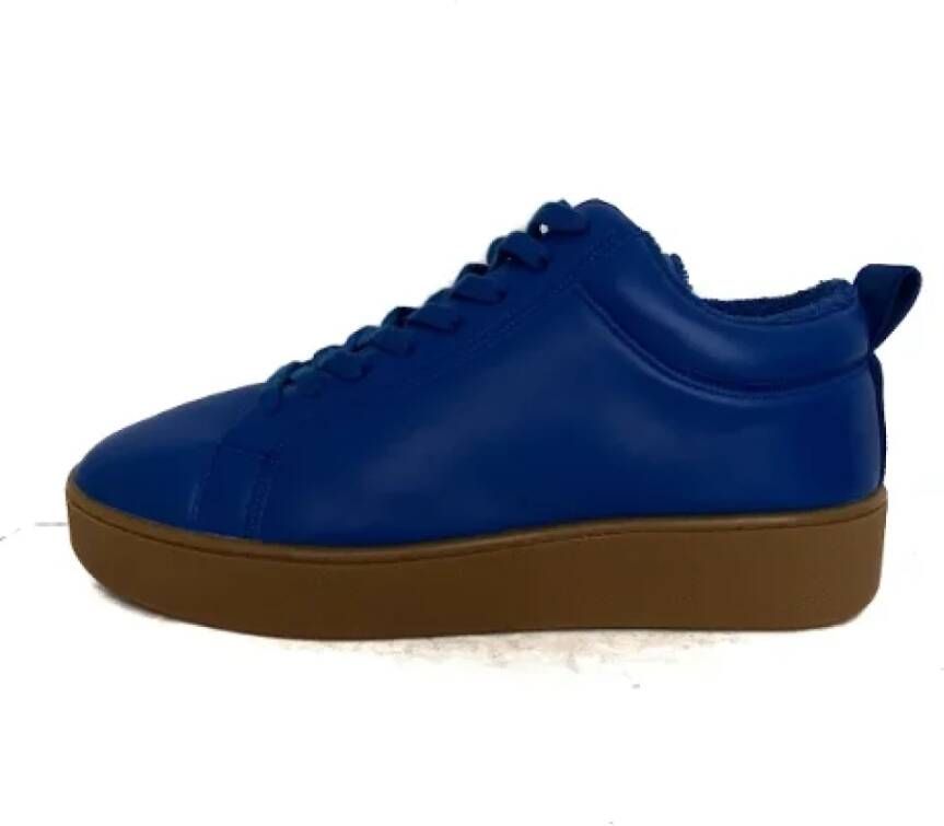 Bottega Veneta Vintage Pre-owned Leather sneakers Blauw Heren