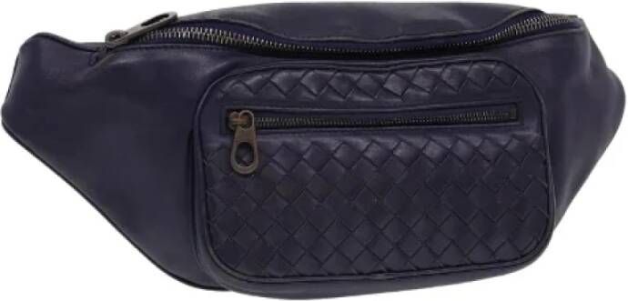 Bottega Veneta Vintage Pre-owned Leather travel-bags Blauw Dames