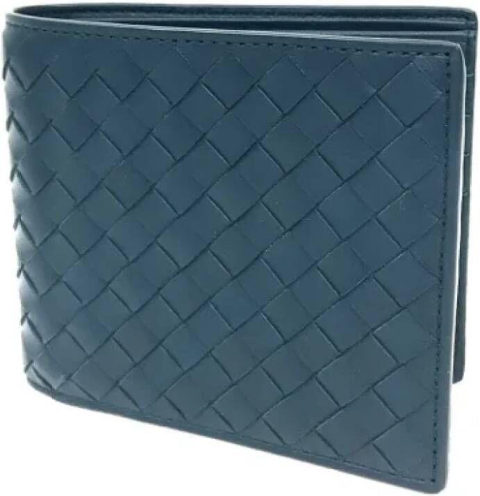 Bottega Veneta Vintage Pre-owned Leather wallets Blauw Heren