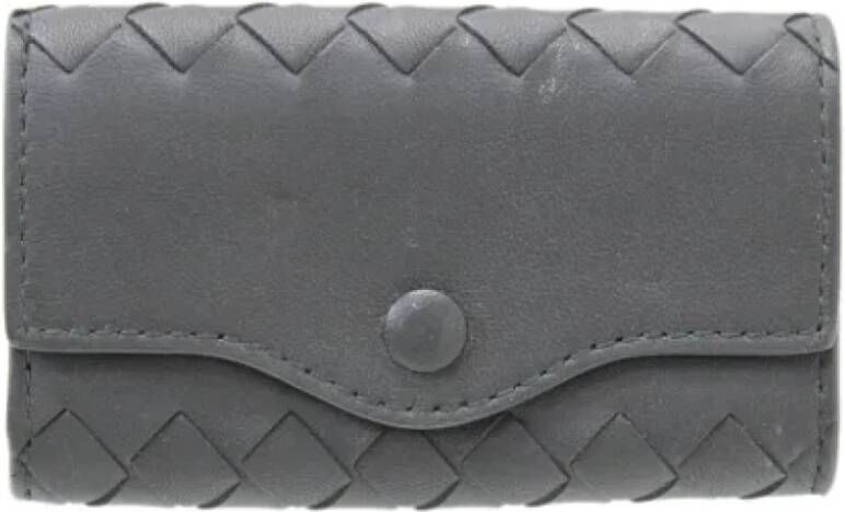 Bottega Veneta Vintage Pre-owned Leather wallets Grijs Dames