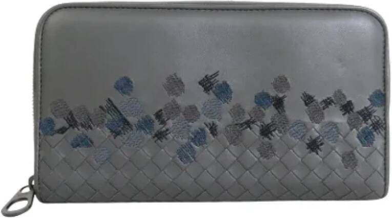 Bottega Veneta Vintage Pre-owned Leather wallets Grijs Dames