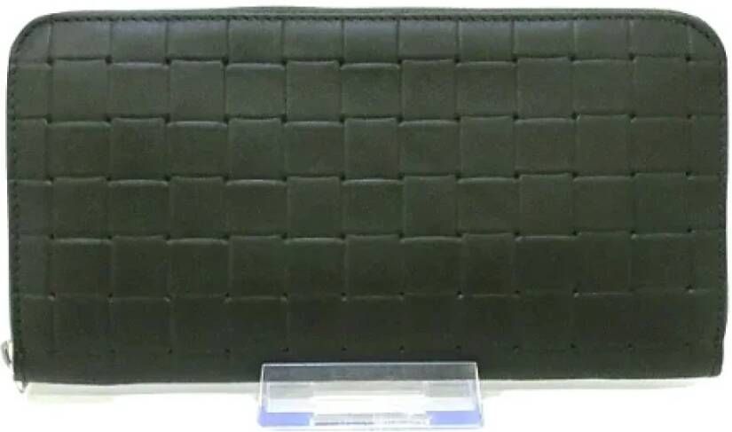 Bottega Veneta Vintage Pre-owned Leather wallets Groen Dames