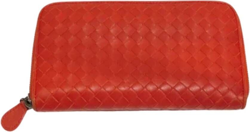 Bottega Veneta Vintage Pre-owned Leather wallets Rood Dames