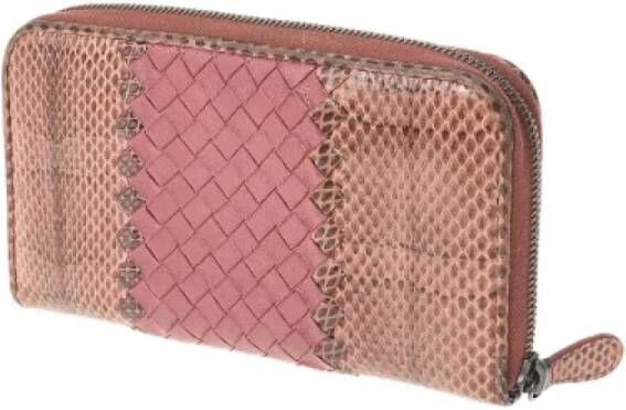 Bottega Veneta Vintage Pre-owned Leather wallets Roze Dames