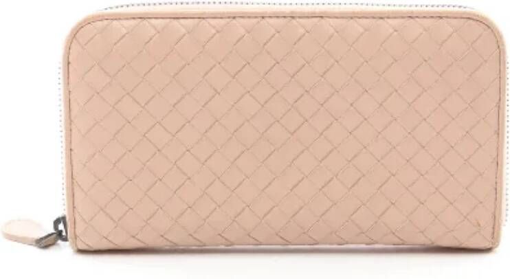 Bottega Veneta Vintage Pre-owned Leather wallets Roze Dames