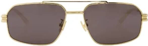 Bottega Veneta Vintage Pre-owned Metal sunglasses Geel Dames