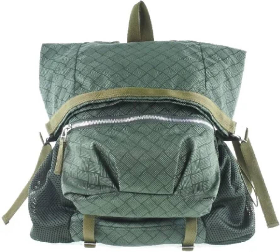 Bottega Veneta Vintage Pre-owned Nylon backpacks Groen Dames