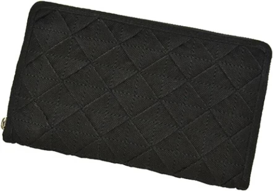 Bottega Veneta Vintage Pre-owned Nylon wallets Zwart Dames