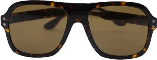 Bottega Veneta Vintage Pre-owned Plastic sunglasses Bruin Dames