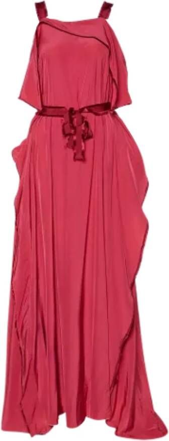 Bottega Veneta Vintage Pre-owned Satin dresses Roze Dames