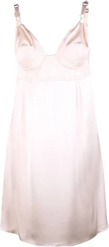 Bottega Veneta Vintage Pre-owned Silk dresses Beige Dames