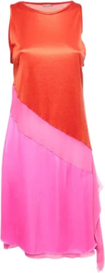 Bottega Veneta Vintage Pre-owned Silk dresses Roze Dames