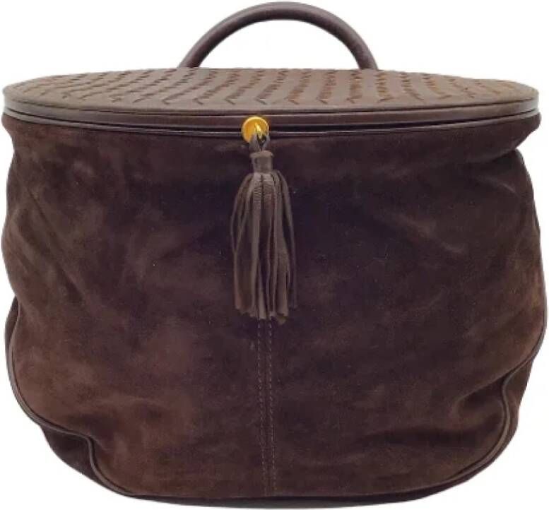 Bottega Veneta Vintage Pre-owned Suede handbags Bruin Dames