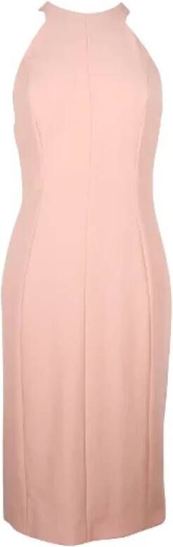 Bottega Veneta Vintage Rosa Acetat Razorback Midi Jurk Roze Dames